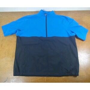 Men's SUN MOUNTAIN Monsoon SS‎ Pullover Waterproof - Royal/Black Sz 2XL